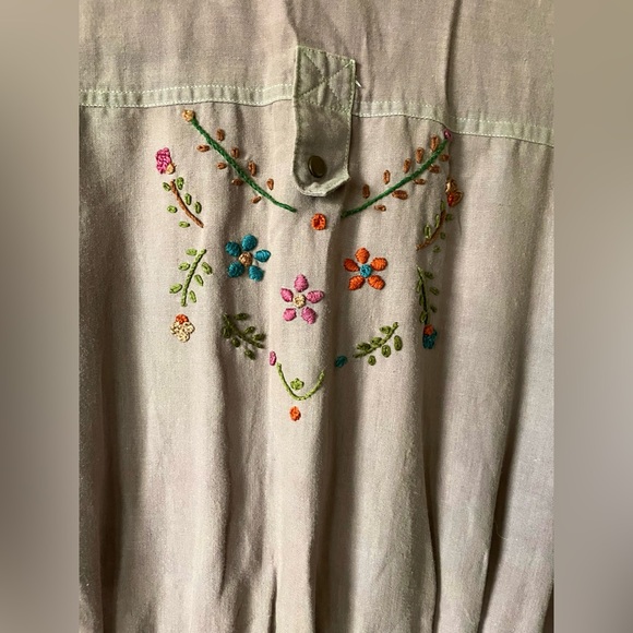 Vintage 80’s Nok Nok embroidered cotton jumpsuit utility suit - Picture 9 of 15
